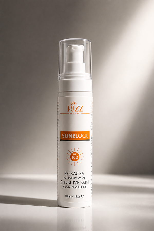 Rizz SPF 100 Sunblock for Sensitive Skin – 30ml
