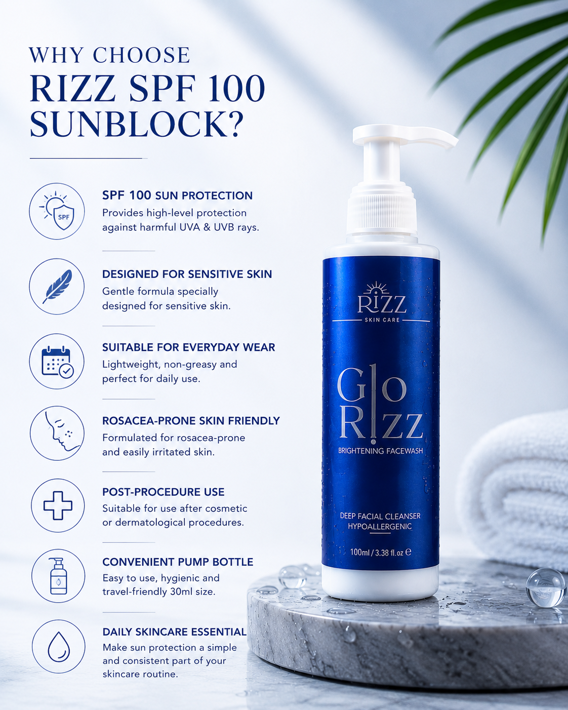 Rizz Glo Rizz Brightening Facewash – 100ml