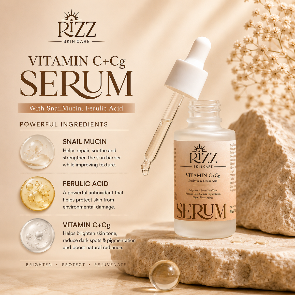 Rizz Vitamin C+Cg Serum – Brightening Serum