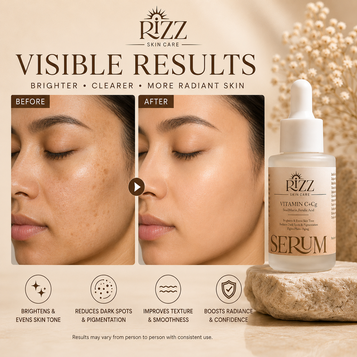 Rizz Vitamin C+Cg Serum – Brightening Serum