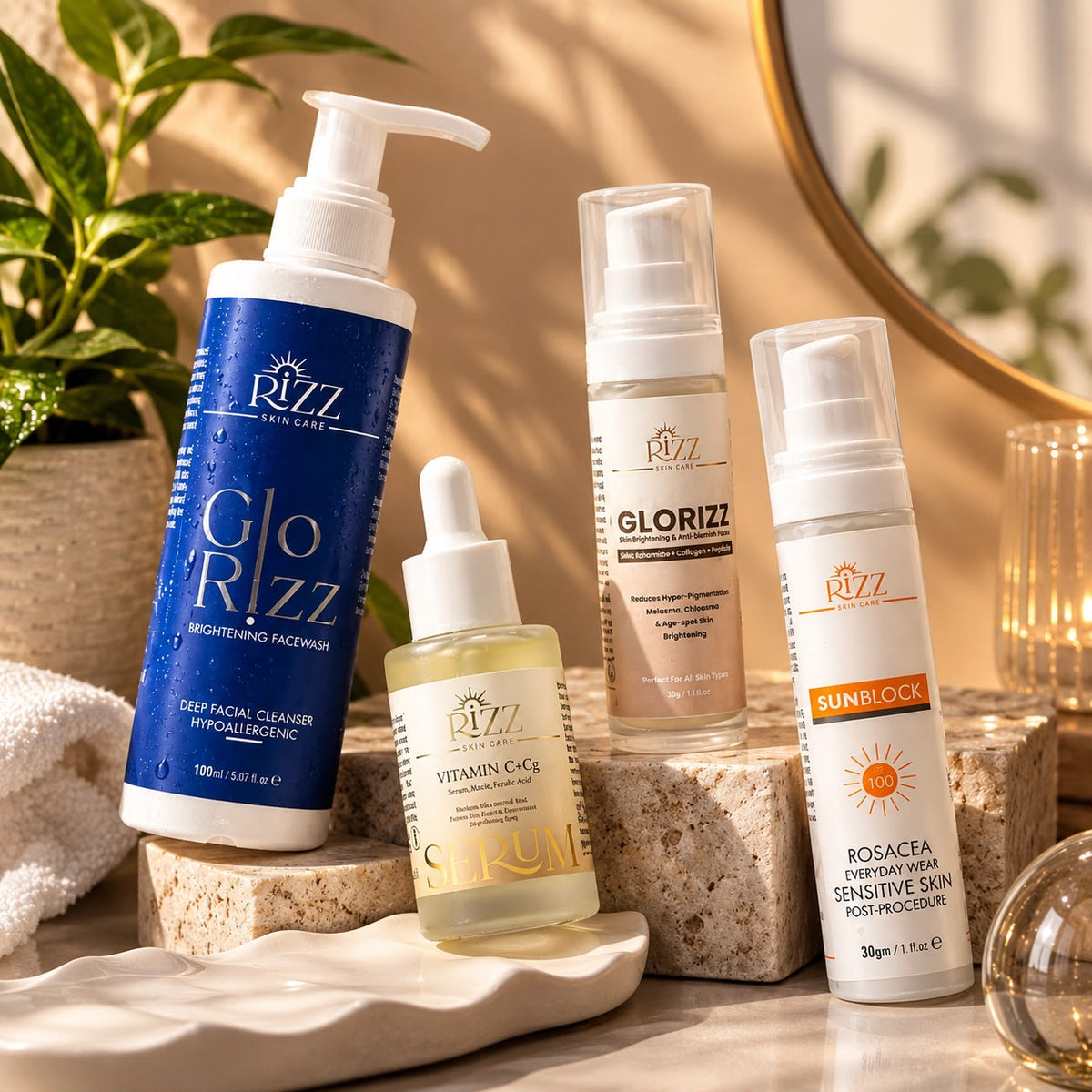 Rizz Complete Skincare Bundle – 4 Product Set